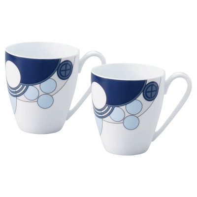 ノリタケ【フランク・ロイド・ライト インペリアルブルー】マグカップペア