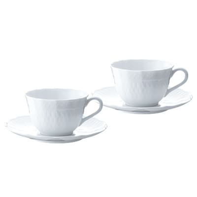 ノリタケ【シェール ブラン】カップ&ソーサーペア