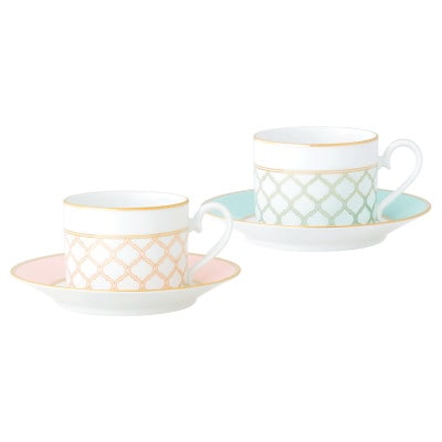 ノリタケ【エターナルパレス】カップ&ソーサー ペア(色変り)