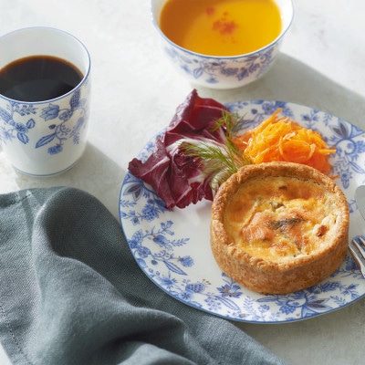 ノリタケ【ブルーソレンティーノ色線仕上げアイテム】11cmディープボウルペア