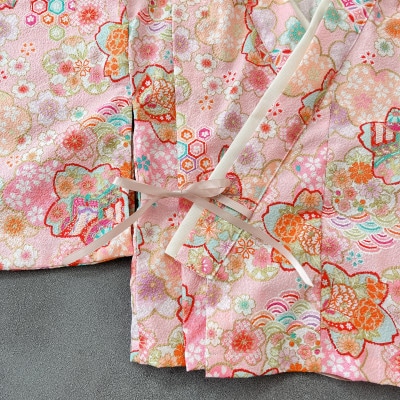 ベビー袴  80 SIZE  桜梅花×白色の袴