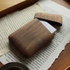 【Hacoa】おしゃれで美しいデザインの木製名刺入れ　ウォールナット