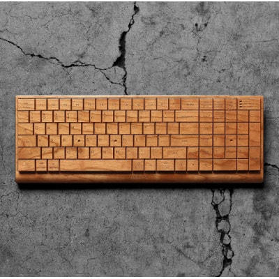 【Hacoa】無機質なパソコン周りに温もりをプラスする木製キーボード　チェリー
