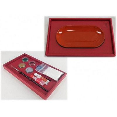 蒔絵体験キット『URUSHI DUY SET(マルチトレイ)』朱漆