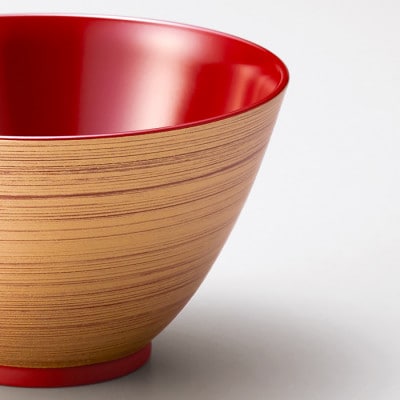 越前塗 金刷毛多用大椀 吟朱 φ14×8.4cm 食洗機・レンジ対応
