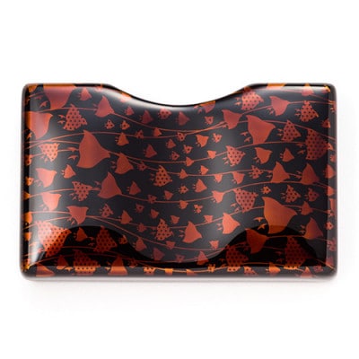 和モダンを感じる【漆の名刺入れ】VYAC CARD CASE(波千鳥)