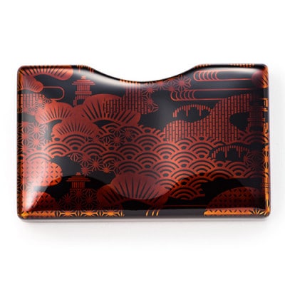 和モダンを感じる【漆の名刺入れ】VYAC CARD CASE(日本庭園)