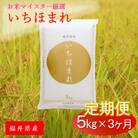 【毎月定期便】福井県産  いちほまれ 5kg全3回