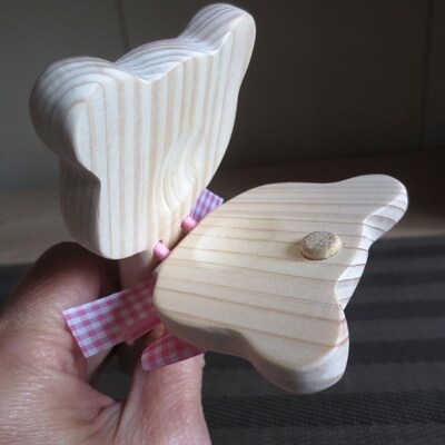 赤ちゃんカスタネット【柔らかな手触りとカタカタと心地よい木の音…無塗装天然木で歯がためにも】