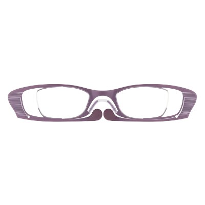 鯖江製 最薄最軽量を目指した老眼鏡【栞 フェザー】度数+2.50 ウェリントン パープル
