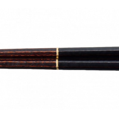越前漆器　黒 塗分金線八角箸