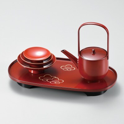 越前漆器　 茜福梅小判屠蘇