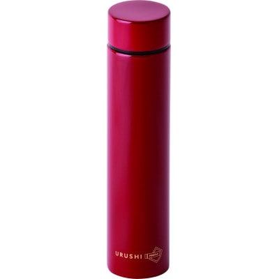 本漆だけの特別な質感のステンレスボトル【URUSHIPOKETLE180ml 無地 朱色 】
