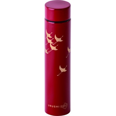 本漆だけの特別な質感のステンレスボトル【URUSHIPOKETLE180ml 飛鶴 朱色】