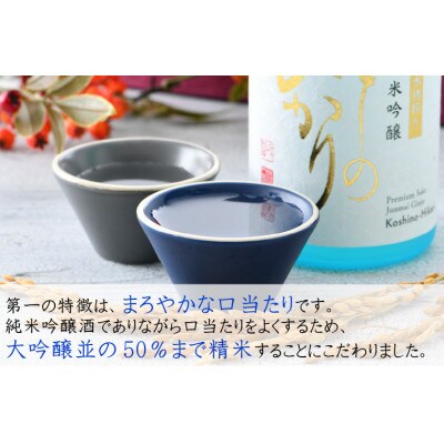 純米吟醸 こしのひかり 無濾過生原酒(500ml × 2本)