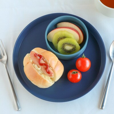 【食洗機対応 カラフルな越前漆器】 RIN&CO.　平皿M / I-02・インディゴ