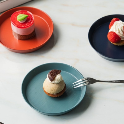 【食洗機対応 カラフルな越前漆器】 RIN&CO.　平皿S / N-03・ノースブルー