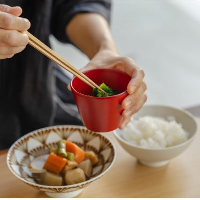 【大本山永平寺御用達 漆琳堂】<越前漆器>　食洗機対応の漆塗り　水月器・朱