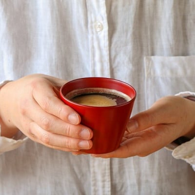 【大本山永平寺御用達 漆琳堂】<越前漆器>　食洗機対応の漆塗り　水月器・朱