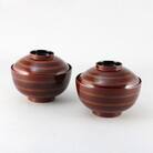 越前塗り　本漆　雑煮椀(白檀)ペア