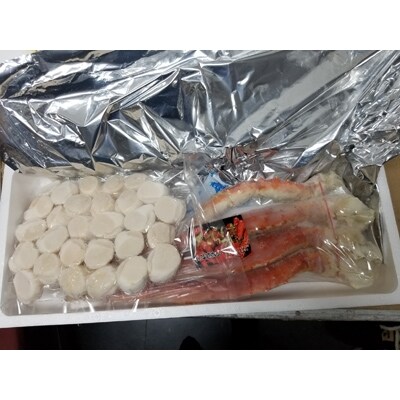 たらばがに(脚肉)1kgとお刺身用帆立貝柱 500g