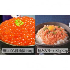 マルデンの鱒いくら醤油漬250gと鮭とろフレーク300g