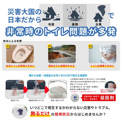 災害用トイレセット アートトワレ 50回 (非常用トイレや防災グッズ、防災トイレ)