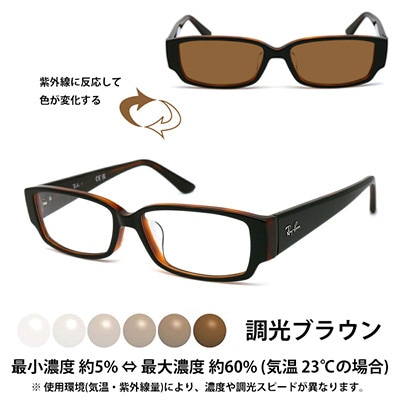 国産調光レンズ使用オリジナルレイバン色が変わるサングラス(RX5250 2044)　ブラウンレンズ
