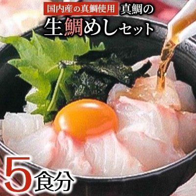 【2026年1月17日より順次発送】真鯛の「生鯛めしセット」5食分