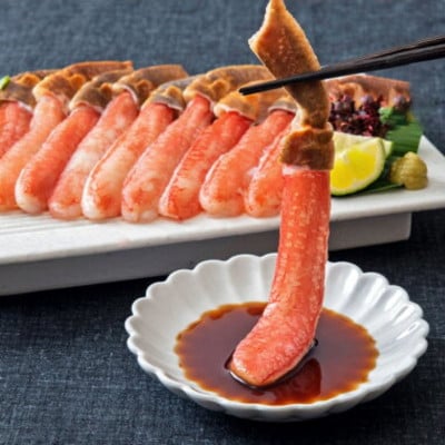 【2026年1月24日より順次発送】生ずわいがに カニしゃぶ用 棒肉 1kg(20～25本×2袋)