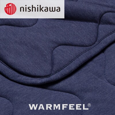 西川のWARMFEEL(ウォームフィール)　ハーフケット　ネイビー　150×100cm