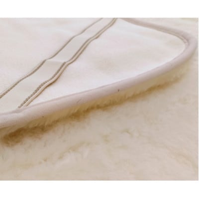【シングル】洗えるふわふわウールファー敷毛布　100×205cm　アイボリー　WH-200