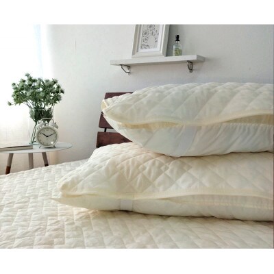 【Mサイズ 43×63cm】艶やかシルクコットンガーゼ枕パッド2枚組　PK-1505PM-2P