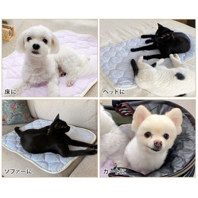 【L 90×50cm】2枚組コットン100%ペット用マット　PET-9050-2P