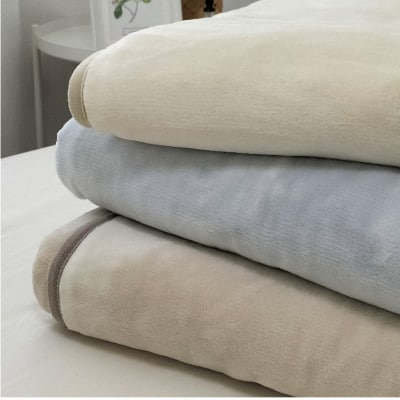 【ダブル】贅沢ふわふわオーガニックコットン敷毛布　140×205cm IV　OGMS-4W-IV