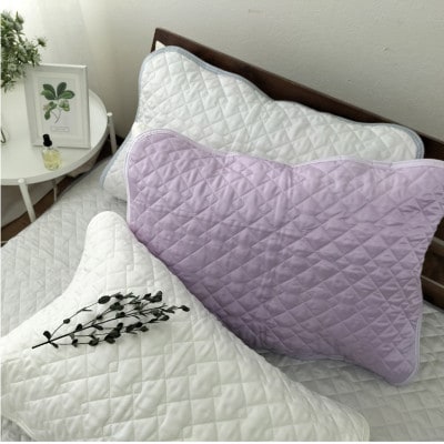 【Mサイズ 43×63cm】ピュアシルク枕パッド2枚組 パープル SCC-4363C-2P
