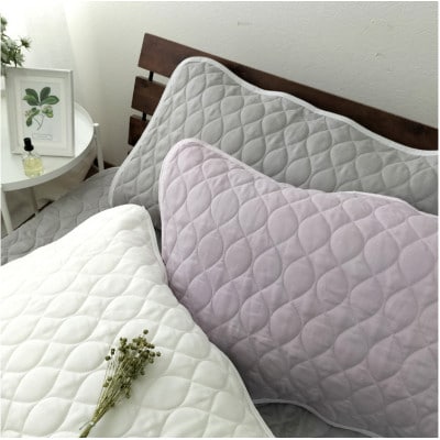 【Mサイズ 43×63cm】艶やかリネン100%枕パッド 1枚 ホワイト LIN-4363-WH