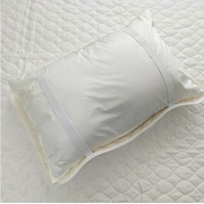 【Mサイズ 43×63cm】艶やかリネン100%枕パッド 1枚 ホワイト LIN-4363-WH