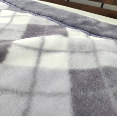【ロング】吸湿発熱ボリューム2枚合せ毛布 140×220cm グレー1枚 JM-2203L-GY