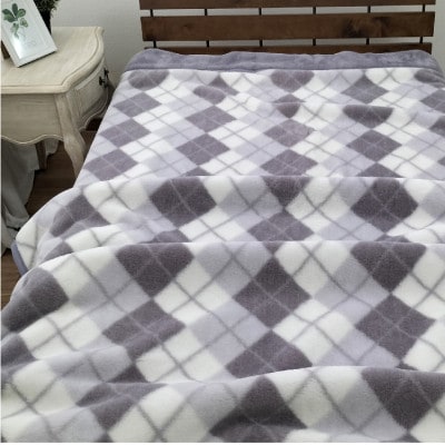 【ロング】吸湿発熱ボリューム2枚合せ毛布 140×220cm グレー1枚 JM-2203L-GY