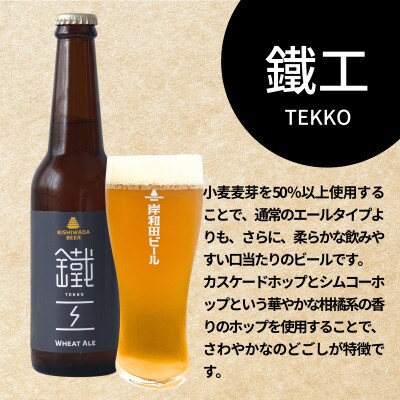 【2025年5月下旬発送】岸和田ビール　バラエティー6本セット(鐵工・黒鐵・白鐵各種2本ずつ)　