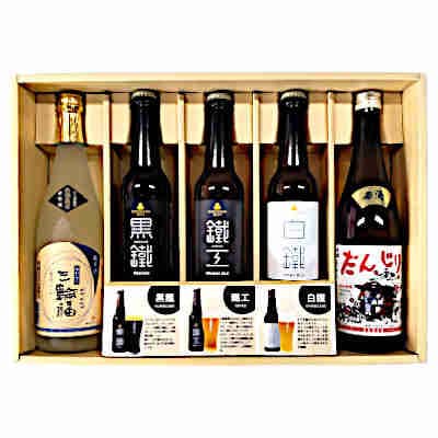 三輪福1本(純米)&原酒だんじり1本&岸和田ビール3本(鐵工、白鐵、黒鐵)