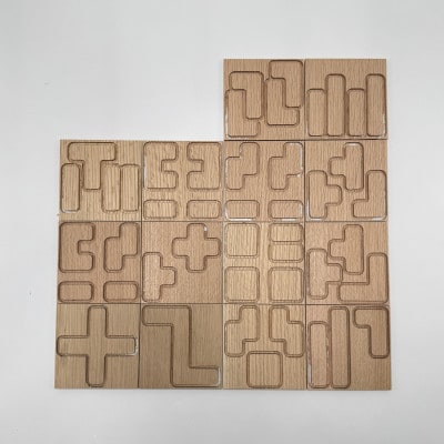 木工職人が仕上げた木の知育&インテリアキット　親子で工作　そうぞうパズル　A5サイズ