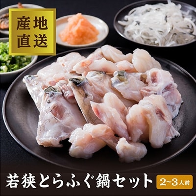 【産地直送】若狭とらふぐ鍋セット600g(2～3人前)