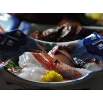 料理旅館 由幸のご会席料理 お食事券1名様 獲れたての新鮮な魚をお刺身で