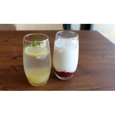 本格ドリンクが楽しめる【イチゴミルクの素】と【高浜レモネードの素)