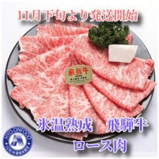 11月下旬より順次発送 氷温(R)熟成　飛騨牛A5等級ロース肉すき焼き　高速冷凍　500g