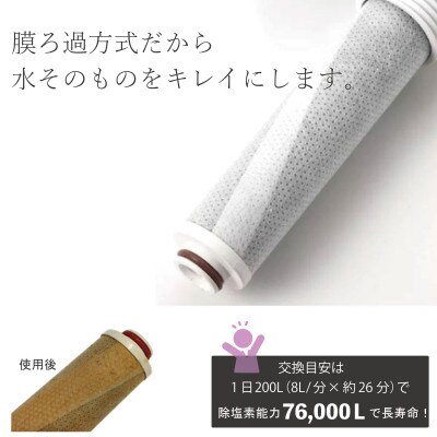 「浄水除塩素シャワーヘッドジョワーシルクスイッチ+入浴料10包」JS219-W+BS-W10