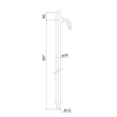 スプリンクルスリム3D シルバー G17BSS 散水水栓柱 ガーデン蛇口 散水や洗車をもっと楽に!