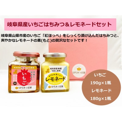 【爽やかな果実とはちみつの出逢い】はちみつ王国のいちごはちみつ&レモネードセット【岐阜県山県市】